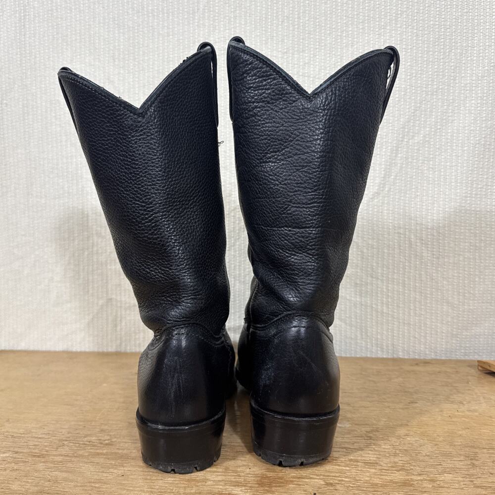 Harley-Davidson Leather Motorcycle Boots Men’s Size 11 Black Eagle Western Biker - Picture 6 of 15